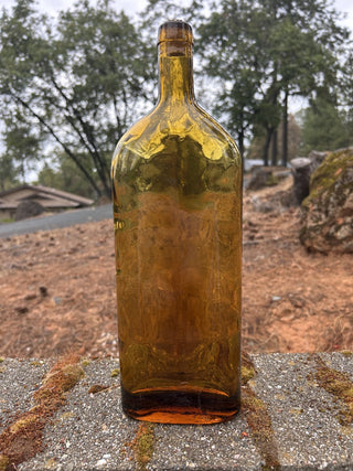 #89 Vintage Amber Bottle Made in Spain GCC MTS|112327