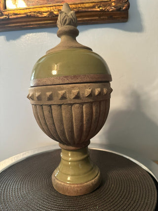 Urn Clay 17inch Green  MTS