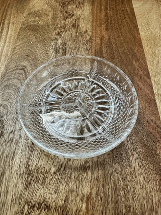 Vintage Crystal Divided Serving Dish MTS