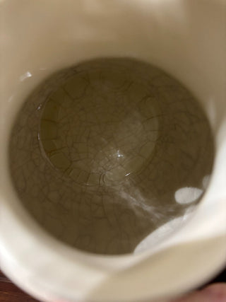 VTG Round Brown & Off White Pitcher NM MTS