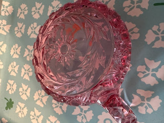 Pressed Glass Round PINK MTS|115224