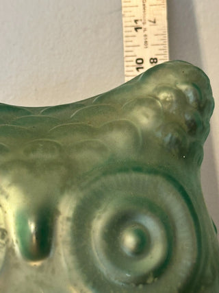 Owl Teal Glass Owl 10" MTS