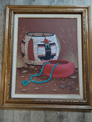 Jimmy Yellowhair Navajo Painting|61033
