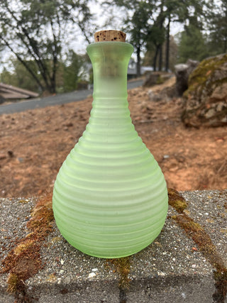 #89 LD Vintage Frigidaire Uranium Glass Ribbed 9” GCC MTS|112334