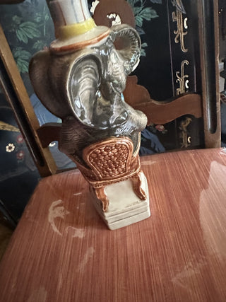Vintage Italian Bardie Ubaldo GOP Political Party Elephant Red Wine Decanter 11" #47 VV MTS