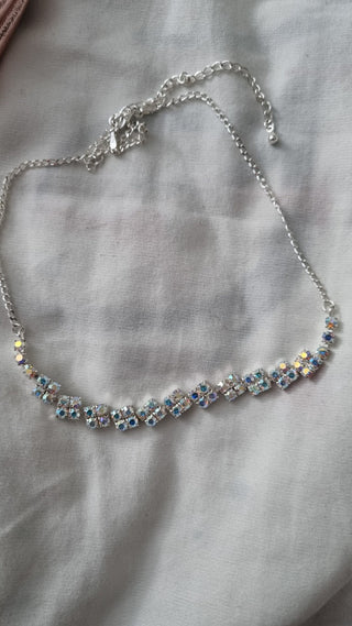 VTG SilverPlated AB Crystal Choker