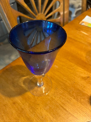 Large Cobalt Blue Wine Glass or Goblet RSV