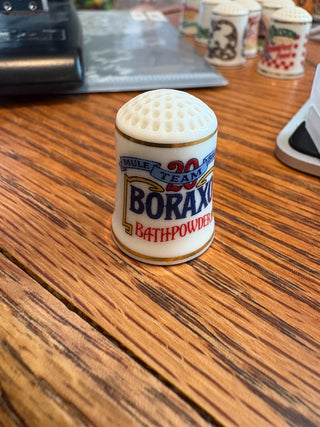 Vtg Thimble -Franklin Mint Porcelain "Borax" RCD|113139