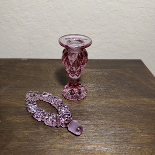 Vintage Fenton Pink Hobstar Perfume Bottle MTS|118819