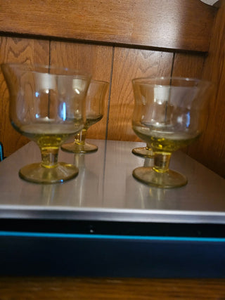 Amber Port Glass Green Set of 4