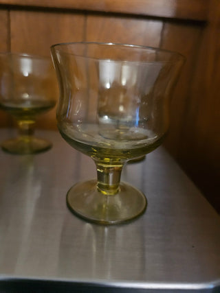 Amber Port Glass Green Set of 4