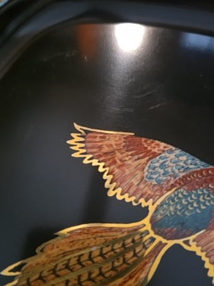 RF Vintage Square Couroc Dish - R.N. Pheasant