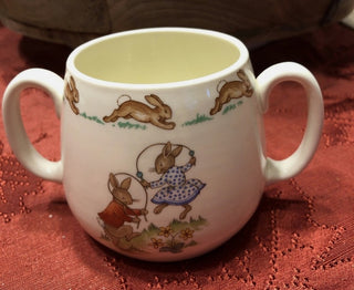 Royal Doulton Bunnyins Don Albion Shaped Double Handles child mug #62 VV MTS|93299
