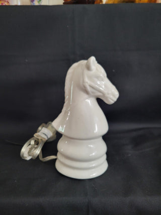 1970's White Knight Chess Horse Accent Lamp RCD|116766