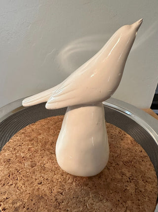 Bird Pedestal White Ceramic MTS