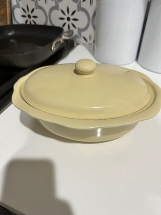 Butter Yellow Covered Casserole Dish MTS