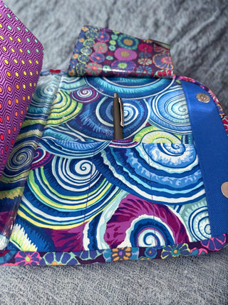 Blue and Multi-colored Make-up Case with Removable  Inner Bag|78790