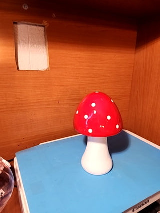 Ceramic mushroom eight inches tall