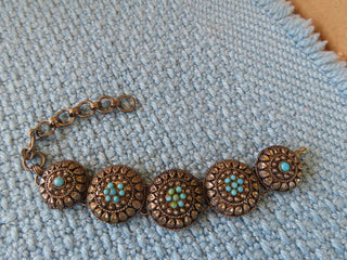 Turquoise & silver fuax bracelet RCD