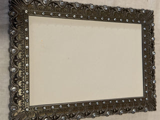 Silver & rhinestone frame for hanging. #SM
