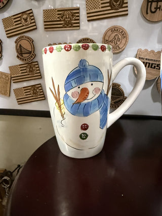 Christmas Tall Latte Cocoa Mug Snowman RCD|131160
