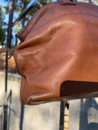 12F AS IS Fossil Cognac Brown Sydney Tote MTS