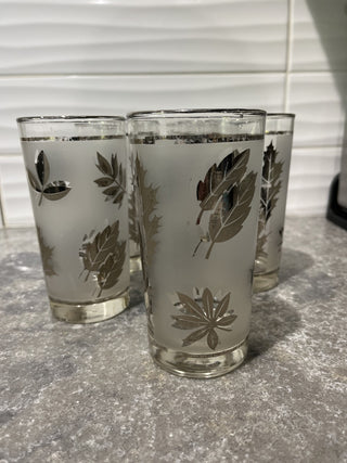 VTG Libby Silver Leaf Foliage Glasses (7) RSV|66524