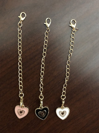 3 piece U Heart Charms RSV