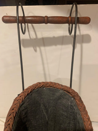 Vintage wicker & Wrought iron sleigh MTS|133970