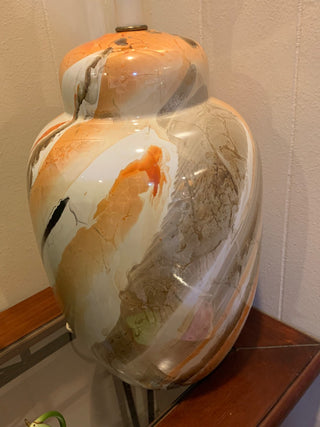 Mid Century Glazed Ginger Jar lamp (each)|134388