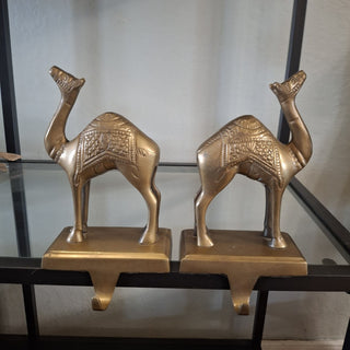 Vintage Brass Camel Stocking Holder MTS|124220