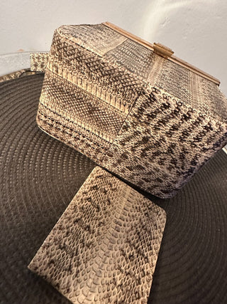 Handbag/Wallet Set Snake Skin Box MTS|109690