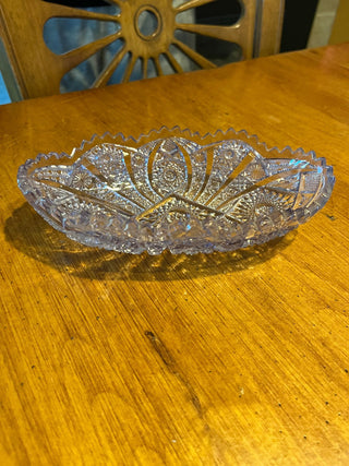 Lavender Saw Tooth Crystal Dish. RSV