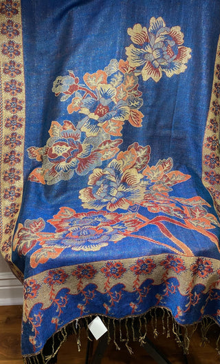Scarf - Blue Orange Gold 27 X 72 RSV|54438