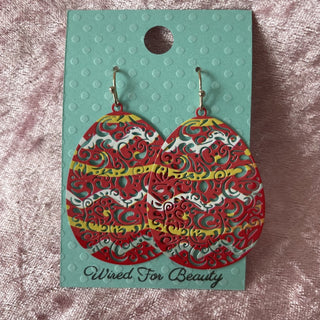 Easter egg earrings, red RSV