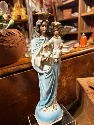 10H Vintage Madonna child & chicken MTS|118724