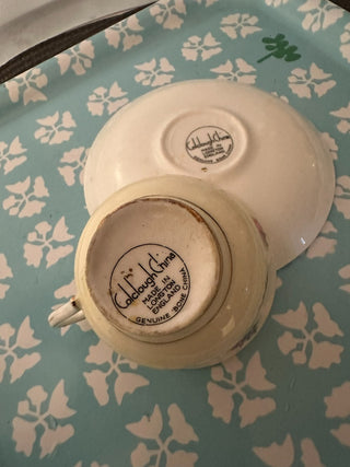 VTG Teacup/Saucer Coclough Yellow MTS|120032