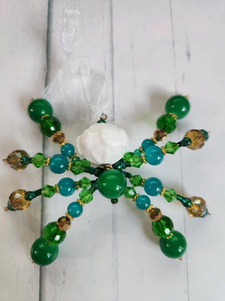Spider Sun Catcher Teal/Green/Gold|63597