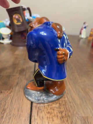 Rare Vintage Disney Japan Beauty & The Beast, Beast Figure Porcelain Figurine 6"