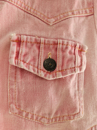 Vtg 60s/70s Marjone Red Denim Shirt - Size XS/S|117482