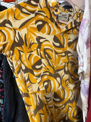 MJ93-Monstera Print Terry Shirt-MTS