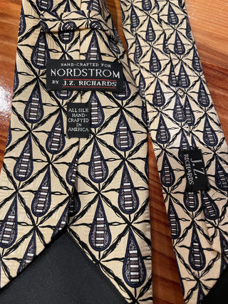 J.Z. Richards 100% Silk Black/Gold Tie~MTS|113772