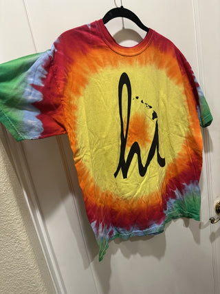 Tie Dye Adult T-shirt Men's Large Hawaii #47 VV MTS|98096