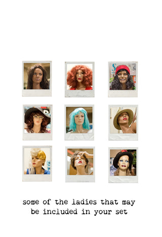 set of 8 Mannequin Wine Charms with dry erase marker RCD|142728