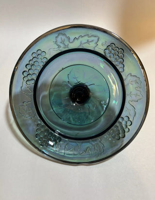 INDIANA GLASS Blue Harvest Grape Carnival Glass|70141