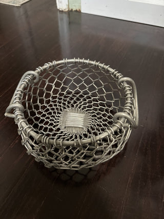 Handmade metal basket