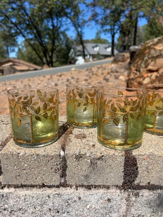 SET OF 6 vintage Culver Starlyte mid-century lowball glasses