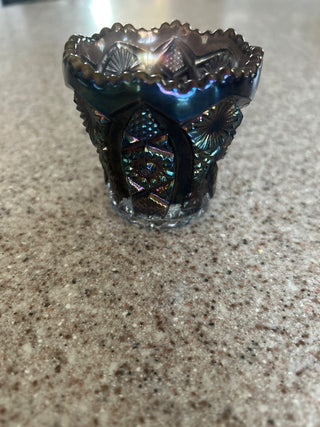 VTG carnival glass toothpick holder