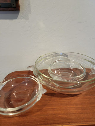 VTG Walther W Germany Satin Rose Handles Bowl Set|59826
