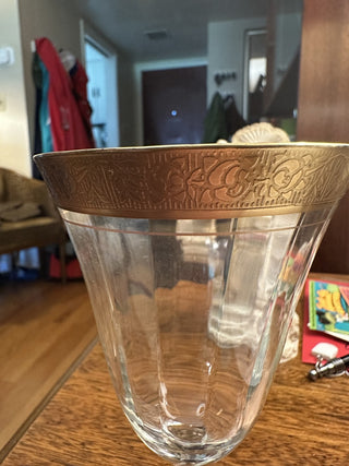 Vintage Tiffin Franciscan Gold Wine Goblets (4)  MTS -K|56758
